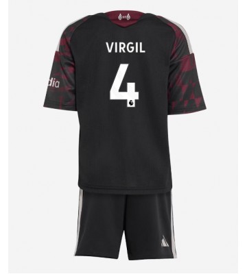 Liverpool Virgil van Dijk #4 Tredjetrøje Børn 2026-27 Kortærmet (+ Korte bukser)